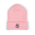 Embroidered Raccoon Logo Cuffed Beanie — Balladonia Trenz Knit Hat
