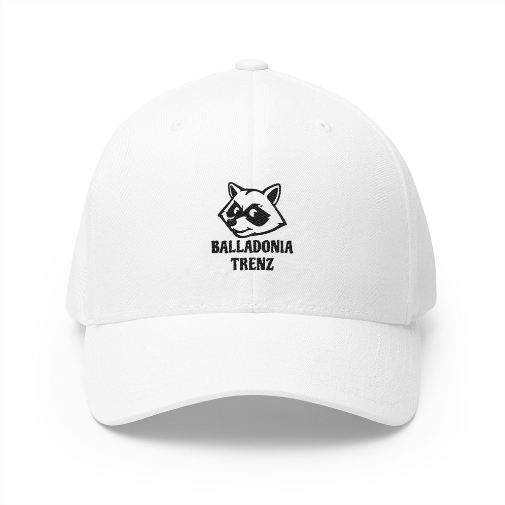 Embroidered Raccoon Logo Cap — Balladonia Trenz Structured Hat