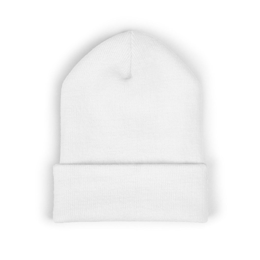 Embroidered Raccoon Logo Cuffed Beanie — Balladonia Trenz Knit Hat