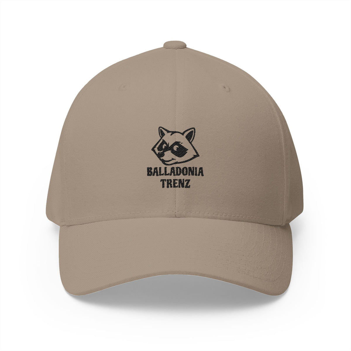 Embroidered Raccoon Logo Cap — Balladonia Trenz Structured Hat
