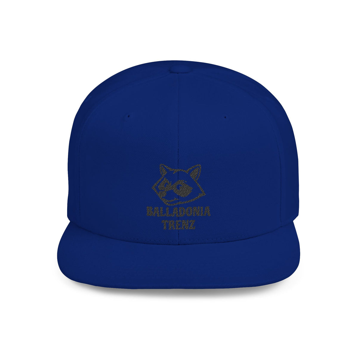 Snapback Hat — Balladonia Trenz Raccoon Logo Flat Bill Cap