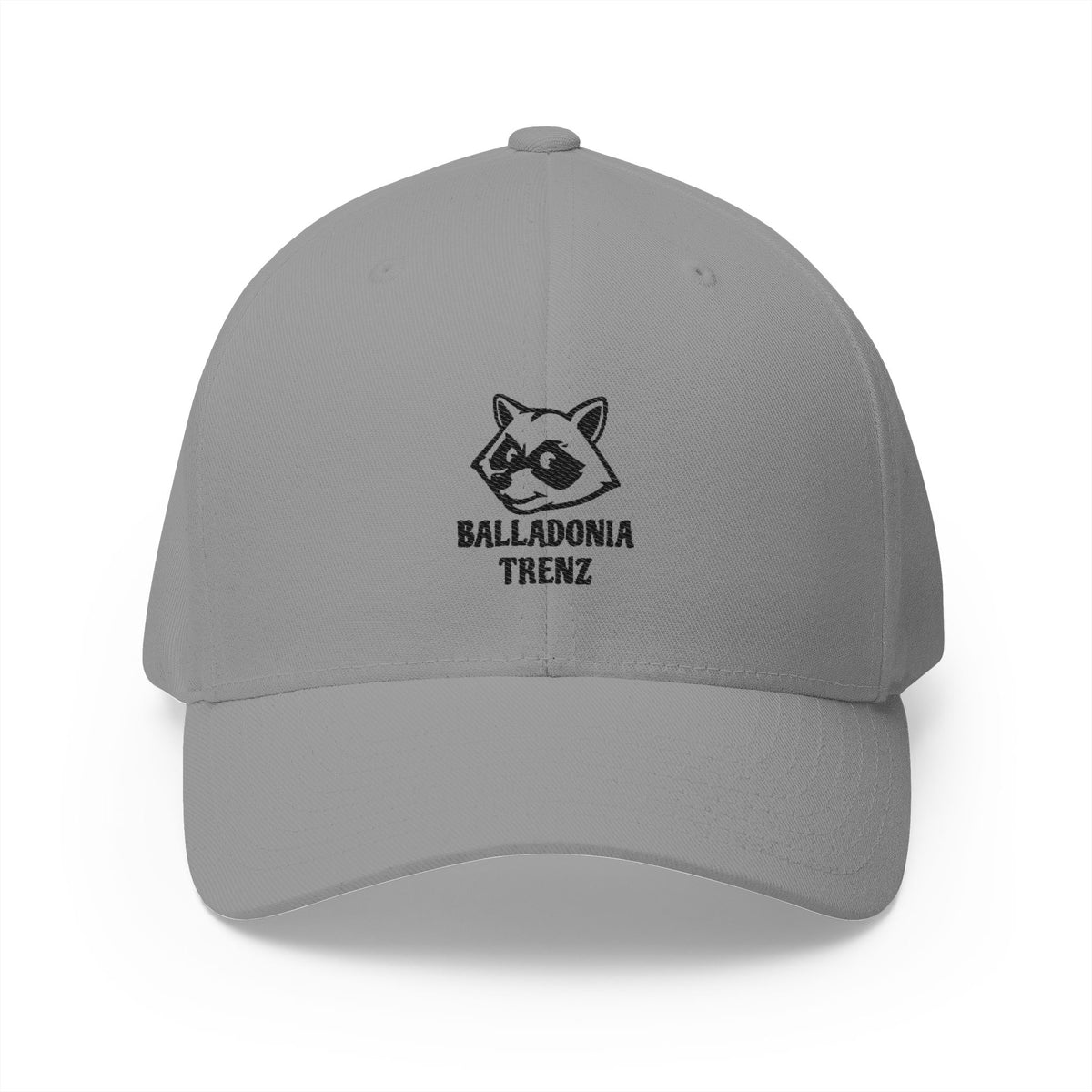 Embroidered Raccoon Logo Cap — Balladonia Trenz Structured Hat