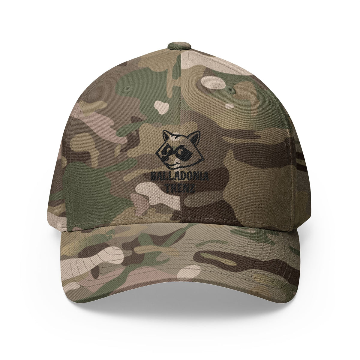 Embroidered Raccoon Logo Cap — Balladonia Trenz Structured Hat