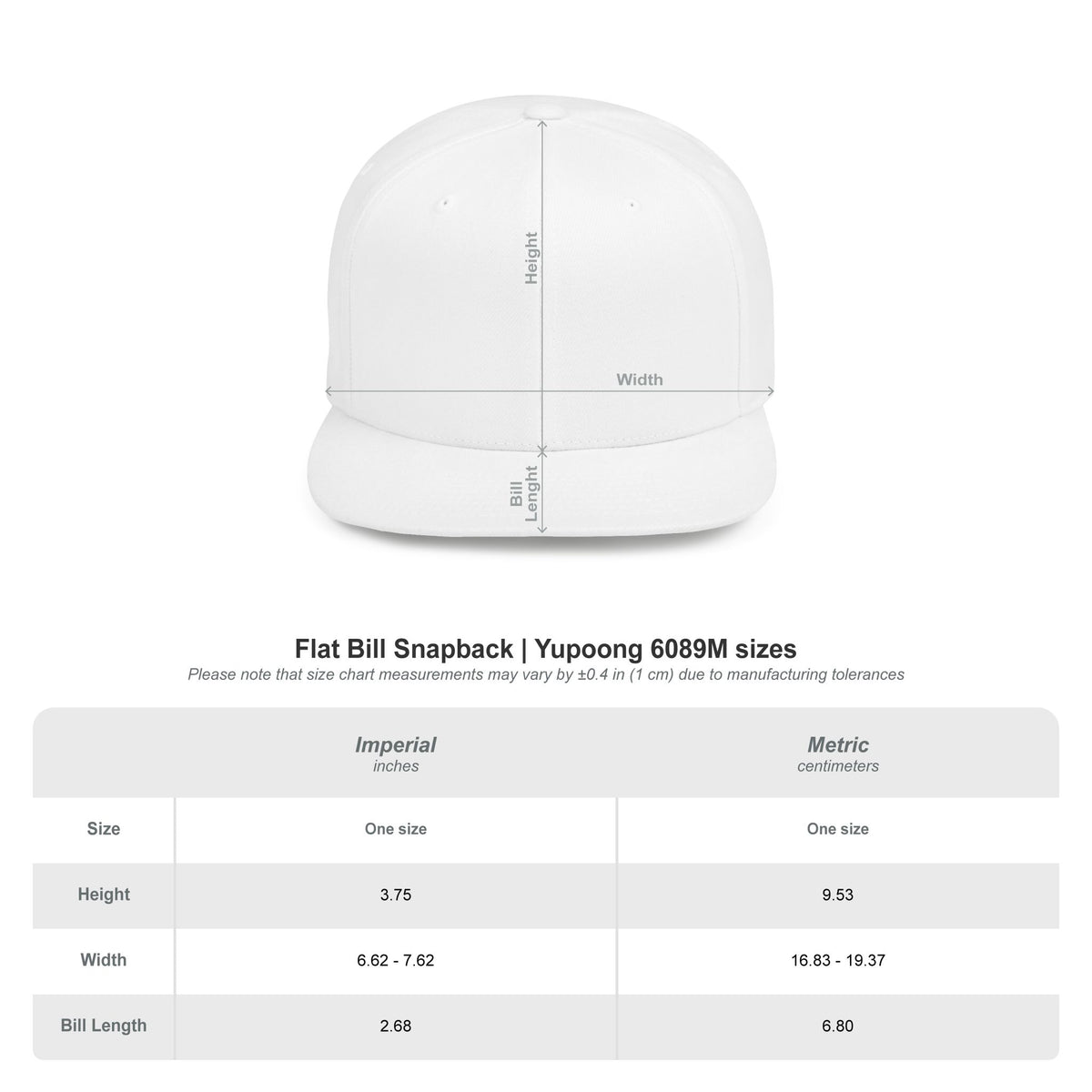 Snapback Hat — Balladonia Trenz Raccoon Logo Flat Bill Cap