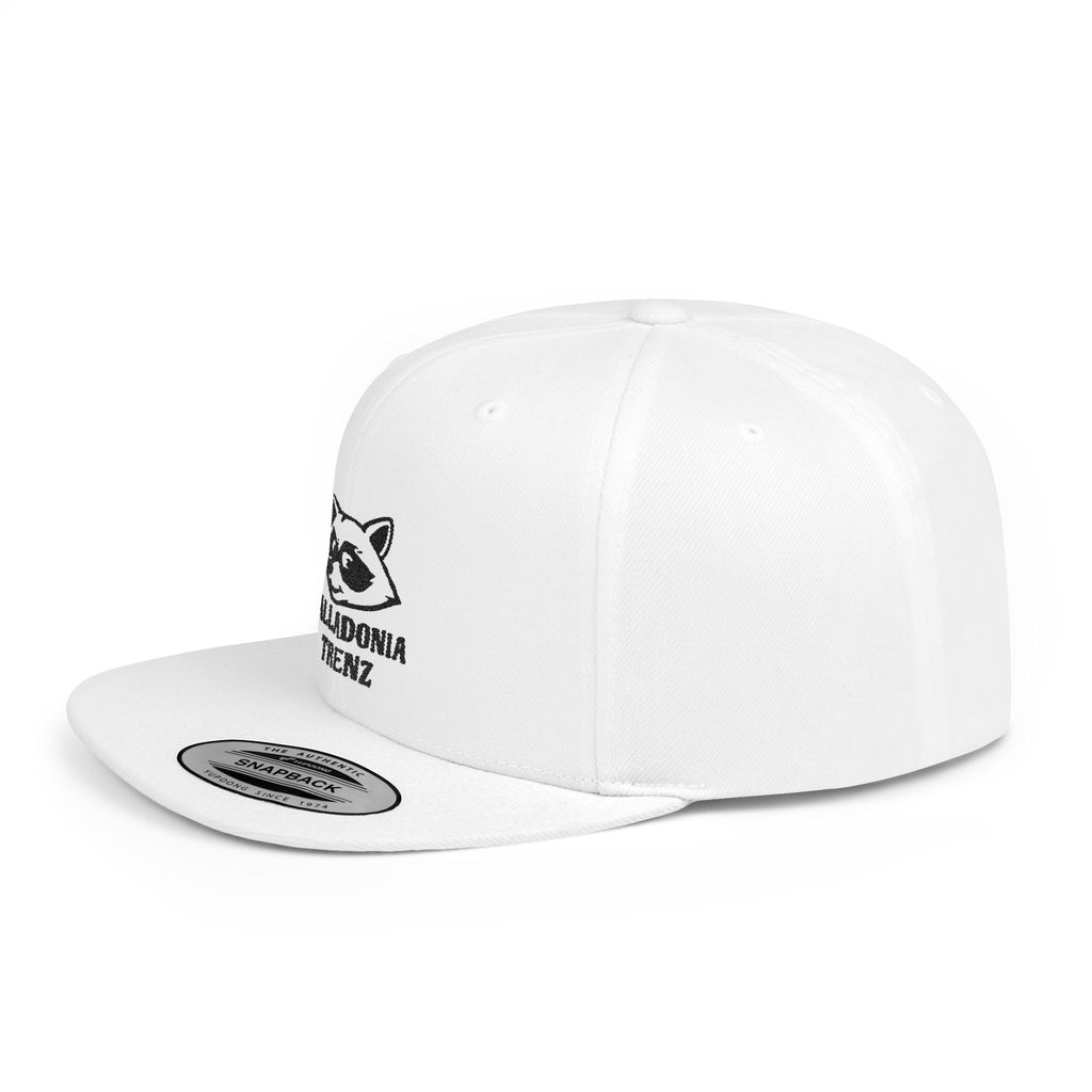 Snapback Hat — Balladonia Trenz Raccoon Logo Flat Bill Cap